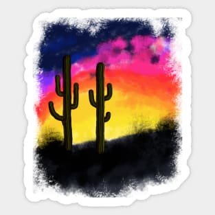 Cactus Sunrise Sticker